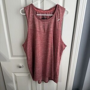 Flag Nor Fail Red Muscle Workout Tank Men's Size XL Active Gym Running Athletic